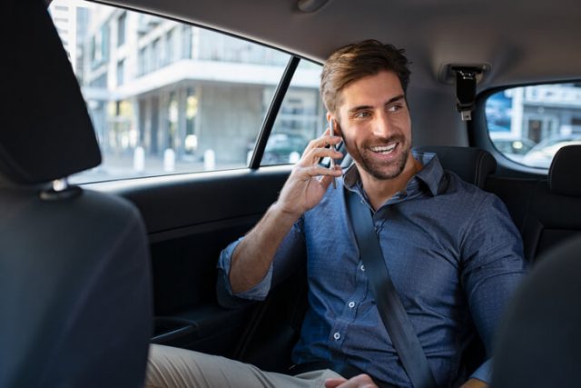 A Traveler using calling back home while his foreign trip using Talk Home App