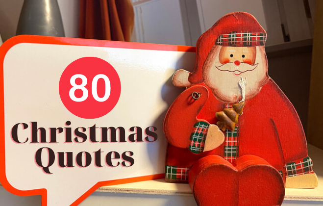 Santa claus sitting at a speech bubble