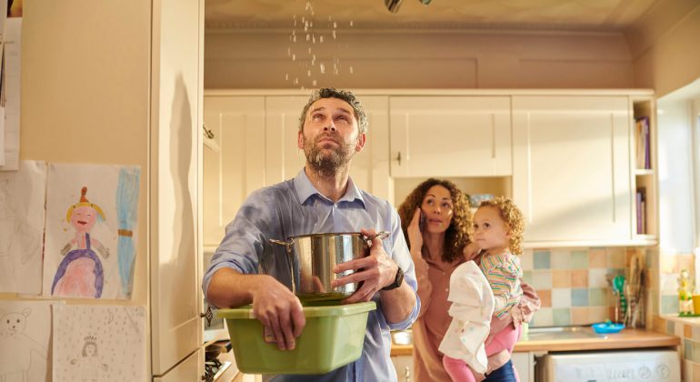 family facing leaky pipe issue being lived the the UK worst places