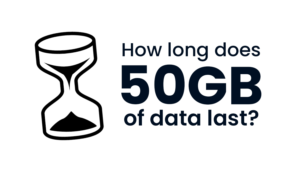 50 gb data usage in a month