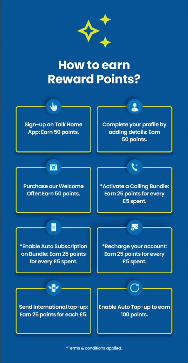 How to earn Talk Home Reward Points?