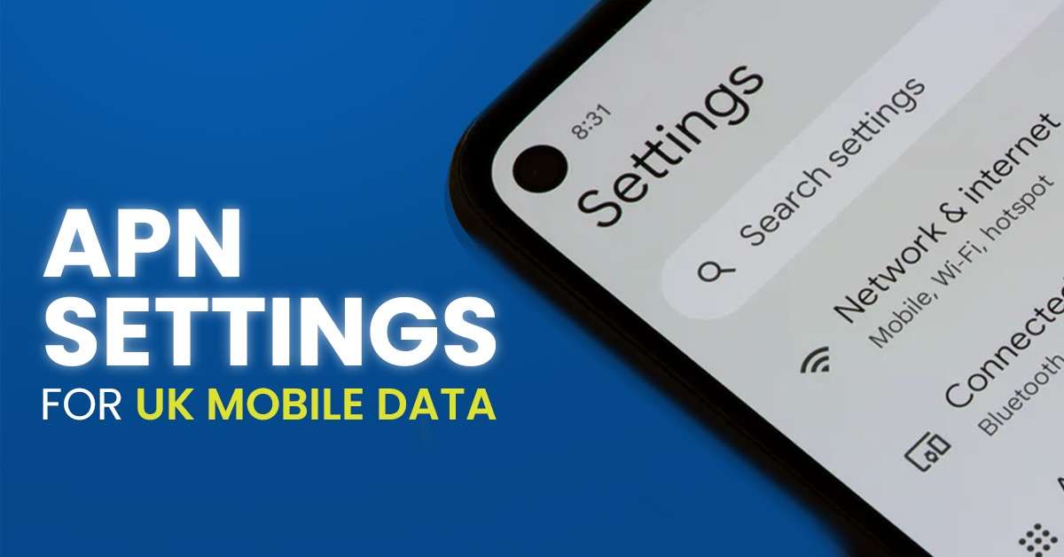 APN settings for UK mobile Data