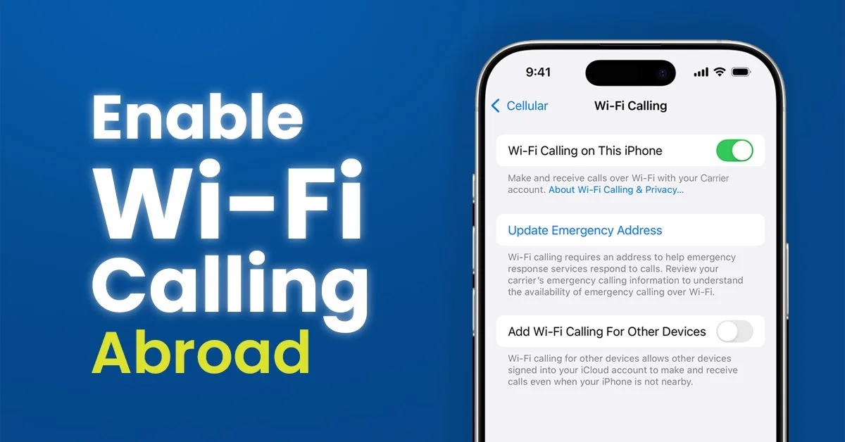 enable wifi calling abroad